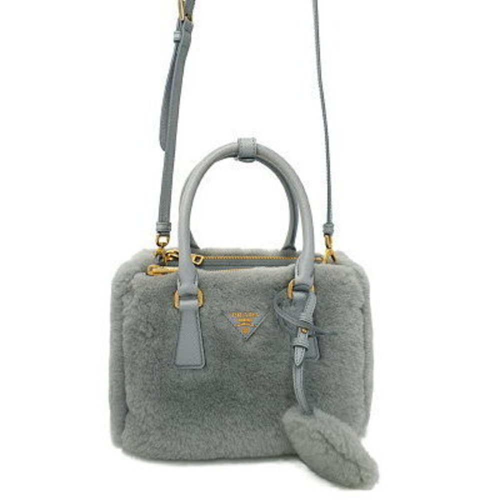 Prada Galleria Shearling Handbag Bag
